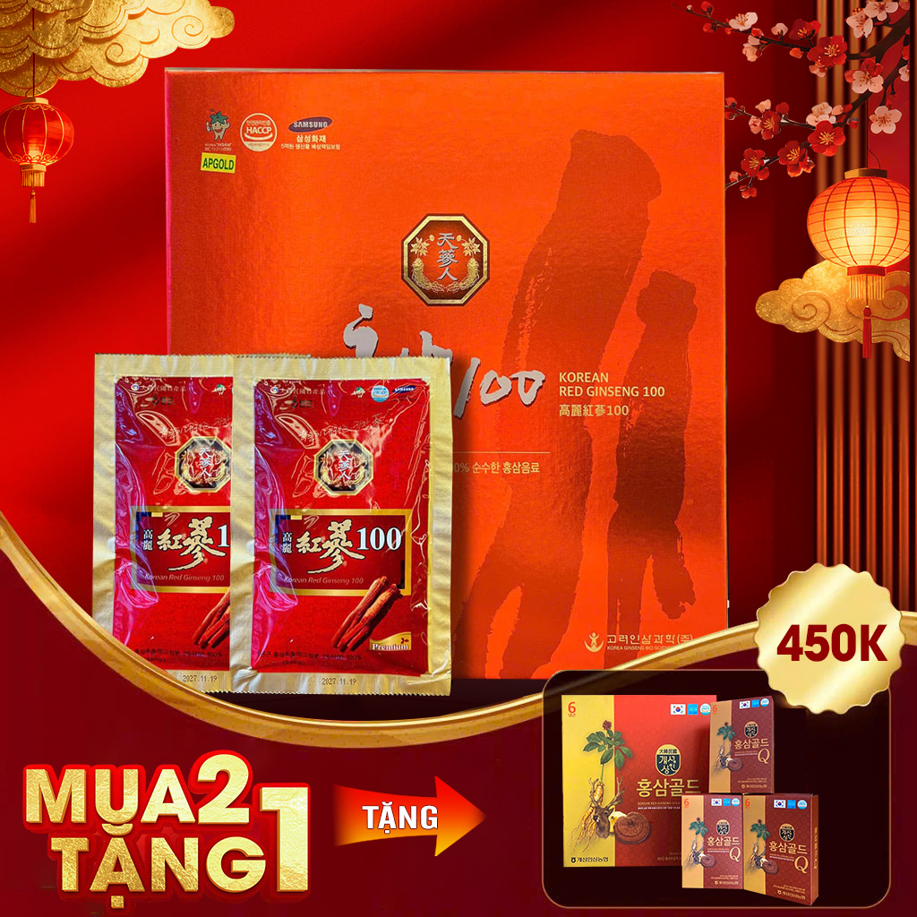 Nước Hồng Sâm Nguyên Chất 100% Bio Apgold