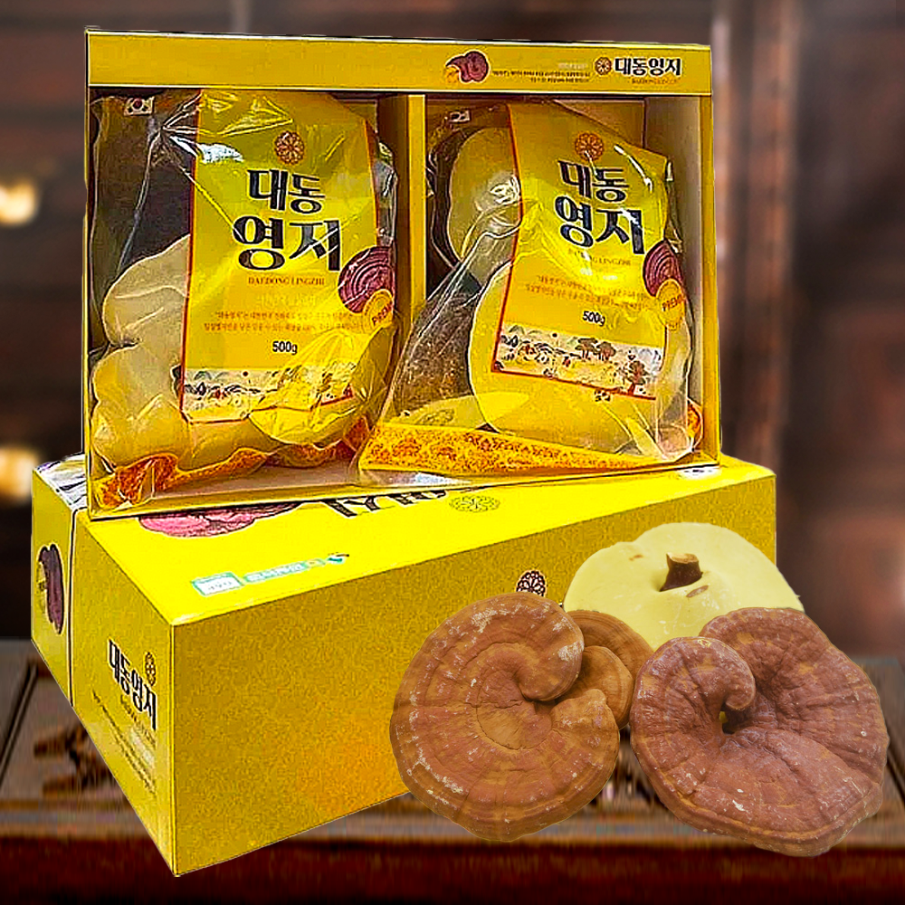 Nấm Linh Chi Đỏ Daedong Lingzhi Mushroom Premium Hàn Quốc Hộp 1kg