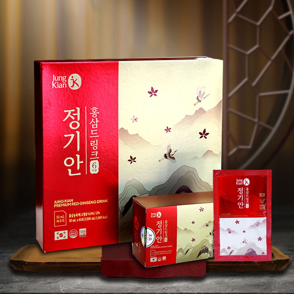 Nước Uống Hồng Sâm Jung Kian Premium 6 Hộp 60 gói x 50ml