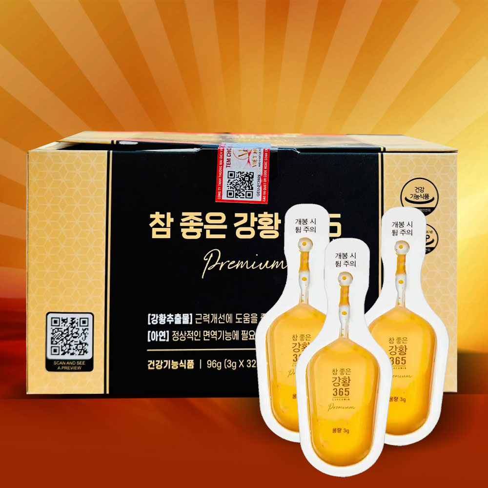 Tinh chất nghệ Nano Curcumin 365 Premium Hộp 32 Tép